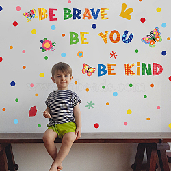 PVC Wall Stickers, Wall Decoration, Word Be Brave, 800x390mm, 2pcs/set(DIY-WH0228-1000)