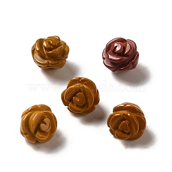 Natural Mookaite Carved Flower Beads, Rose, 8.5~10x10x10.5mm, Hole: 1mm(G-O156-B-29)