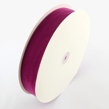 3/4 inch Single Face Velvet Ribbon, Medium Violet Red, 3/4 inch(19.1mm), about 25yards/roll(22.86m/roll)