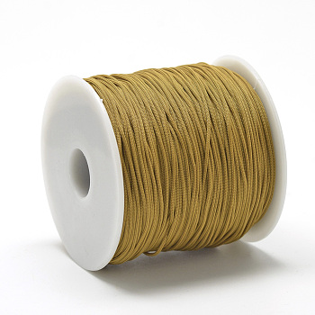 Polyester Cords, Dark Goldenrod, 0.8mm, about 131.23~142.16 yards(120~130m)/roll