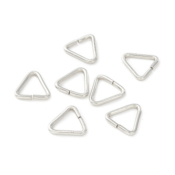 Non-Tarnish 201 Stainless Steel Triangle Linking Ring, Buckle Clasps, Quick Link Connector, Fit for Top Drilled Beads, Webbing, Strapping Bags, Stainless Steel Color, 10x10x1.2mm, Inner Diameter: 7.5mm