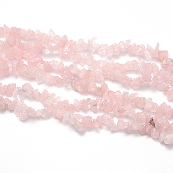 Natural Rose Quartz Beads Strands, Chips, 5~8x5~8mm, Hole: 1mm, about 31.5 inch