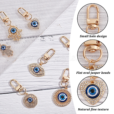 7Pcs 7 Style Evil Eye Resin Pendant Decorations(AJEW-NB0003-92)-4