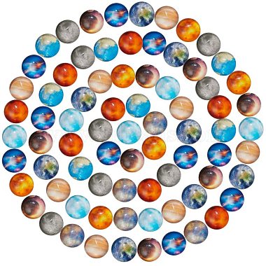 10mm Mixed Color Half Round Glass Cabochons