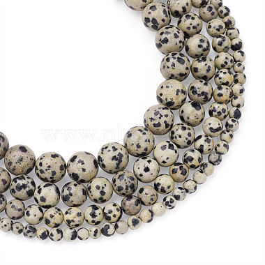 Yilisi 4 brins 4 brins de perles de jaspe dalmatien naturel de style(G-YS0001-06)-8