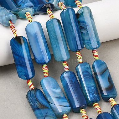 naturelles agate jaune brins de perles(G-H342-B04-01)-1