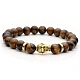 Natural Tiger Eye & Buddha Head Beaded Stretch Bracelet(VI1445-2)-1