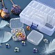 13 conteneurs de stockage de perles en plastique carré organisateur(CON-YW0001-36)-5