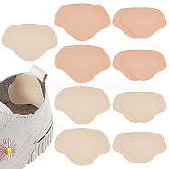 4 Sets 2 Colors PU Leather Patches, Heel Cushion Pads, Heel Pads Snugs, for Loose Shoes, Improving Shoes Fit and Comfort, Avoiding Heel Slip and Blister, Mixed Color, 86x59x0.9mm, 2 Sets/color(DIY-GF0005-30B)