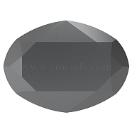 Preciosa&reg MAXIMA Crystal Fancy Stones, Czech Crystal, 435 12 601 Oval, Unfoiled, 23980 272 Hematite, 8x10mm(X-PRC-FF8-23980-272)