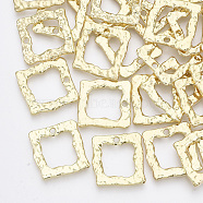 Alloy Pendants, Square, Light Gold, 19x18.5x2mm, Hole: 1.8mm(PALLOY-T067-149LG)
