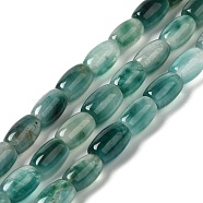 Natural Dyed White Jade Beads Strands, Oval, Teal, 11.5~12x7.5~8mm, Hole: 0.8mm, about 29~32pcs/strand, 12.99''~15.16''(33~38.5cm)(G-M402-A01-10)