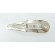 Iron Snap Hair Clip Findings, Platinum, 39mm(X-IFIN-F119-1)