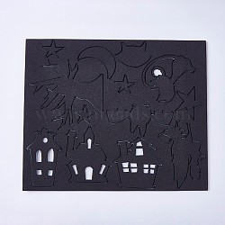 Sponge EVA Sheet Foam Paper Sets, With Adhesive Back, Kids Handmade DIY Scrapbooking Craft, Halloween Theme, Black, 19.6x16.2x0.19cm(AJEW-TAC0019-12B)