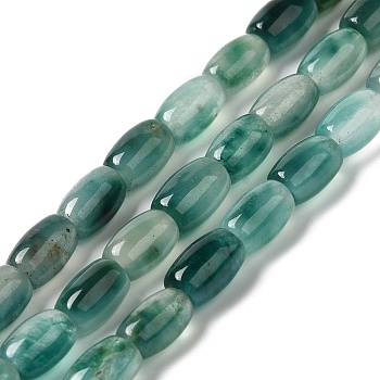 Natural Dyed Jade Beads Strands, Oval, Teal, 11.5~12x7.5~8mm, Hole: 0.8mm, about 29~32pcs/strand, 12.99''~15.16''(33~38.5cm)