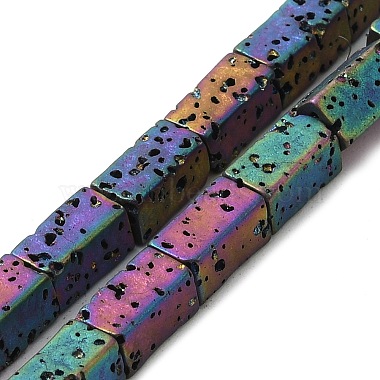 Electroplated Natural Lava Rock Beads Strands(G-Q1009-A01-01)-2