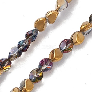 Purple Nuggets Glass Beads
