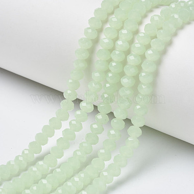 6mm PaleGreen Rondelle Glass Beads