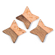 Transparent Resin & Walnut Wood Pendants(RESI-S389-011A-B)-2
