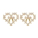 Rack Plating Heart Brass Stud Earrings(EJEW-N055-33G-RS)-2