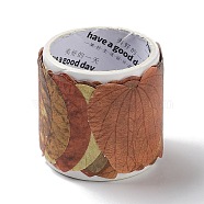 Paper Fallen Leaves Sticker Rolls, Thanksgiving Leaves Decals, for DIY Scrapbooking, Journal Diary Planner DIY Art Craft, Saddle Brown, 27~31x28~31x0.1mm, 50pcs/roll(DIY-C080-01C)