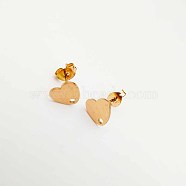 Stainless Steel Stud Earrings for Women, Heart(RW1088-3)