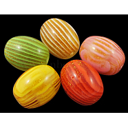 Resin Beads, Oval, Mixed Color, about 28mm long, 22mm wide, hole: 3mm(X-RB351Y)