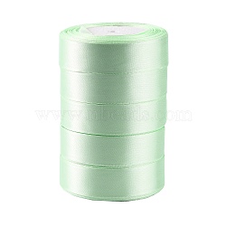 Single Face Satin Ribbon, Polyester Ribbon, Spring Green, 1 inch(25mm) wide, 25yards/roll(22.86m/roll), 5rolls/group, 125yards/group(114.3m/group)(RC25mmY171)