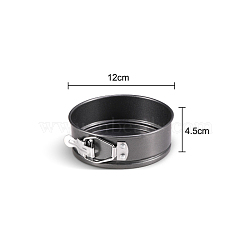 Steel Springform Cake Pan, Round, with Removable Bottom, Electrophoresis Black, 120x3.5x45mm(BAKE-PW0001-004A)