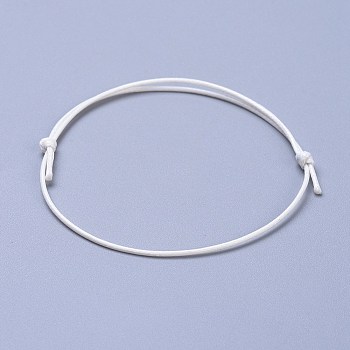 Eco-Friendly Korean Waxed Polyester Cord Bracelet Making, White, 10-5/8 inch~11 inch(27~28cm), 1mm