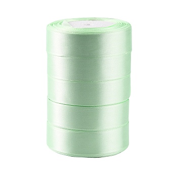 Single Face Satin Ribbon, Polyester Ribbon, Spring Green, 1 inch(25mm) wide, 25yards/roll(22.86m/roll), 5rolls/group, 125yards/group(114.3m/group)