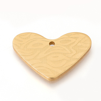 Eco-Friendly Aluminium Pendants, Laser Cut Pendants, Heart, Gold, 24.5x35x2~2.5mm, Hole: 2mm