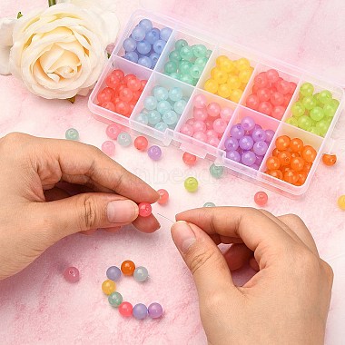 250Pcs 10 Colors Imitation Jelly Acrylic Beads(MACR-CJ0001-35)-4