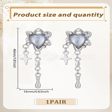 1 Pair Alloy Dangle Stud Earrings(EJEW-LP0007-118)-2