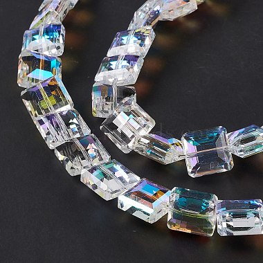 Transparent Electroplate Glass Beads Strands(EGLA-E030-01K)-4