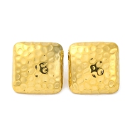 Ion Plating(IP) 304 Stainless Steel Square Stud Earrings, Real 18K Gold Plated, 18x17.5mm(EJEW-D281-28G)