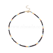 Glass Seed Beaded Necklaces for Women, Colorful, 15.35 inch(39cm)(NJEW-JN03945)