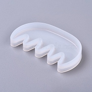DIY Crown Shape Silicone Molds, Resin Casting Molds, For UV Resin, Epoxy Resin Jewelry Making, White, 56.5x103x12.8mm,  Inner Size: 9x94.2mm(DIY-G014-10)