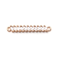 Brass Micro Pave Clear Cubic Zirconia Pendants, Long-Lasting Plated, Strip, Real 14K Gold Plated, 4x26.5x3mm, Hole: 1.2mm(ZIRC-WH0002-14)