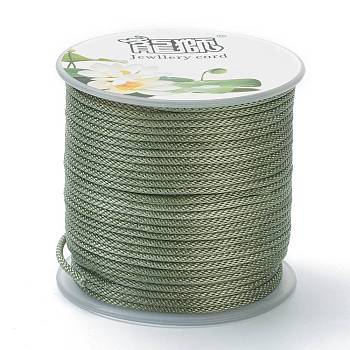 Polyester Braided Cords, for Jewelry Making Beading Crafting, Dark Sea Green, 1.5mm, about 21.87 yards(20m)/roll