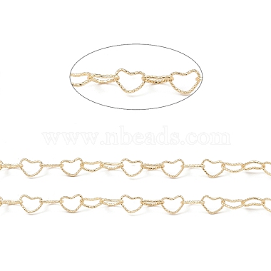 Brass Hollow Heart Link Chains(CHC-M025-23G)-2