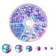Rainbow ABS Plastic Imitation Pearl Beads(OACR-YW0001-03F)-1