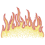 Glass Hotfix Rhinestone, Iron on Appliques, Costume Accessories, for Clothes, Bags, Pants, Fire, 297x210mm(DIY-WH0303-531)