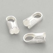 925 Sterling Silver Ends Caps, Carved 925, Silver, 7x3mm, about 2mm inner diameter, Hole: 3x2mm(STER-S002-28)