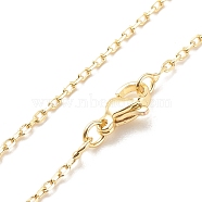 Brass Cable Chains Necklace for Women, Cadmium Free & Lead Free, Real 18K Gold Plated, 17.72 inch(45cm)(NJEW-P265-42G)