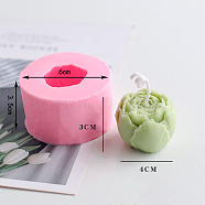 Flower Shape DIY Candle Silicone Molds, Resin Casting Molds, For Scented Candle Making, Pink, 6x3.5cm(CAND-PW0008-19A)