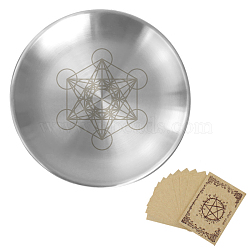 Non-Tarnish Stainless Steel Incense Holder, Candle Holder, Dowsing Divination Supplies, Hexagon, 140mm(WG87159-03)