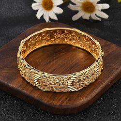 Brass Bangles for Women, Rack Plating, Golden, 5/8 inch(1.6cm), Inner Diameter: 2-3/8 inch(6.1cm)(BJEW-D313-08G)