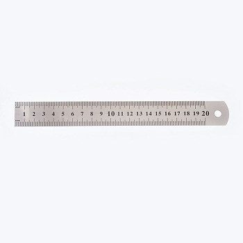 Stainless Steel Ruler, 15/20/30cm Metric Rule Precision Double Sided Measuring Tool School & Educational Supplies, Stainless Steel Color, 229x26x0.5mm