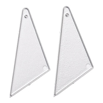 Carbon Steel Cutting Dies Stencils, for DIY Leather Making, Triangle, Matte Platinum Color, 55x26mm